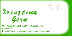 krisztina gern business card